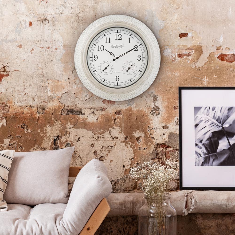 La Crosse Technology 21" Atomic Analog Wall Clock with Temperature & Humidity