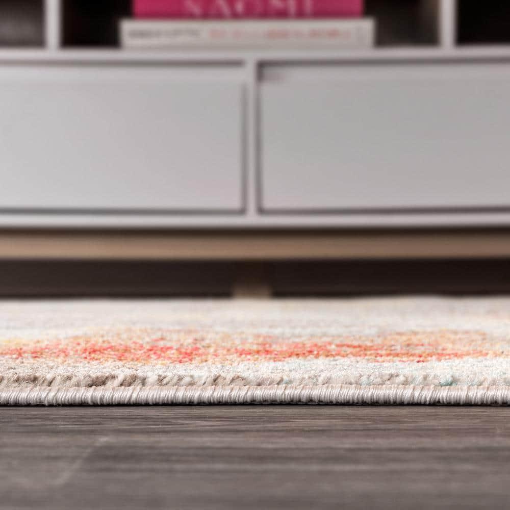 JONATHAN Y Contemporary POP Modern Abstract Vintage Cream/Orange 5 ft. x 8 ft. Area Rug