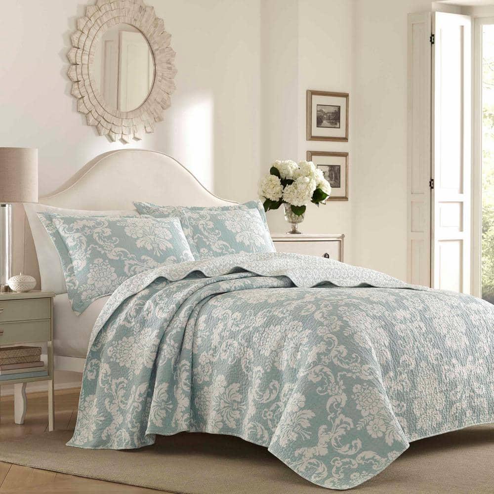 Laura Ashley Celina Patchwork Laura Ashley Reversible Cotton Quilt Set