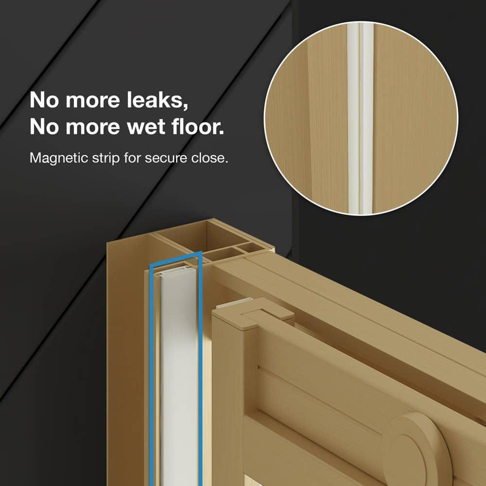 Ove Decors Stanford 48 In. W X 74 In. H Sliding Clear Straight Alcove Shower Door