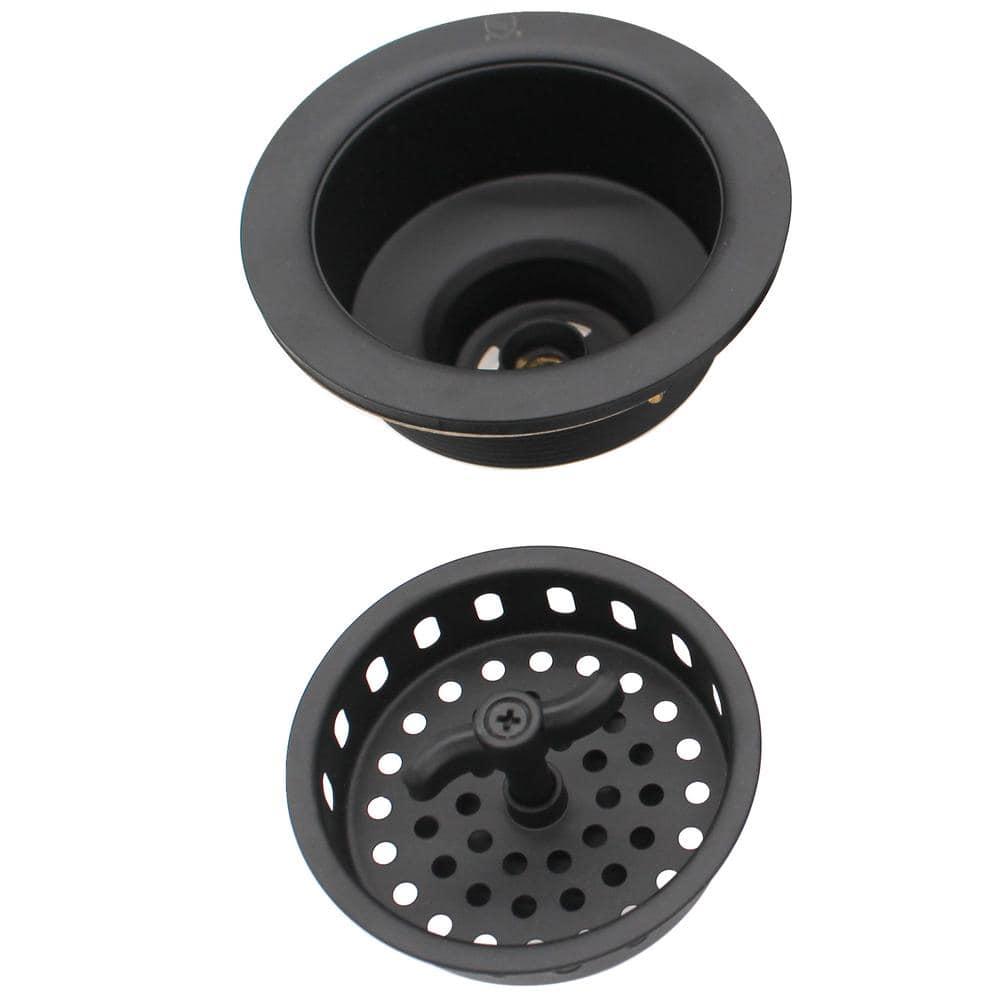 3-1/2" Wing Nut Twist Style Kitchen Sink Basket Strainer
