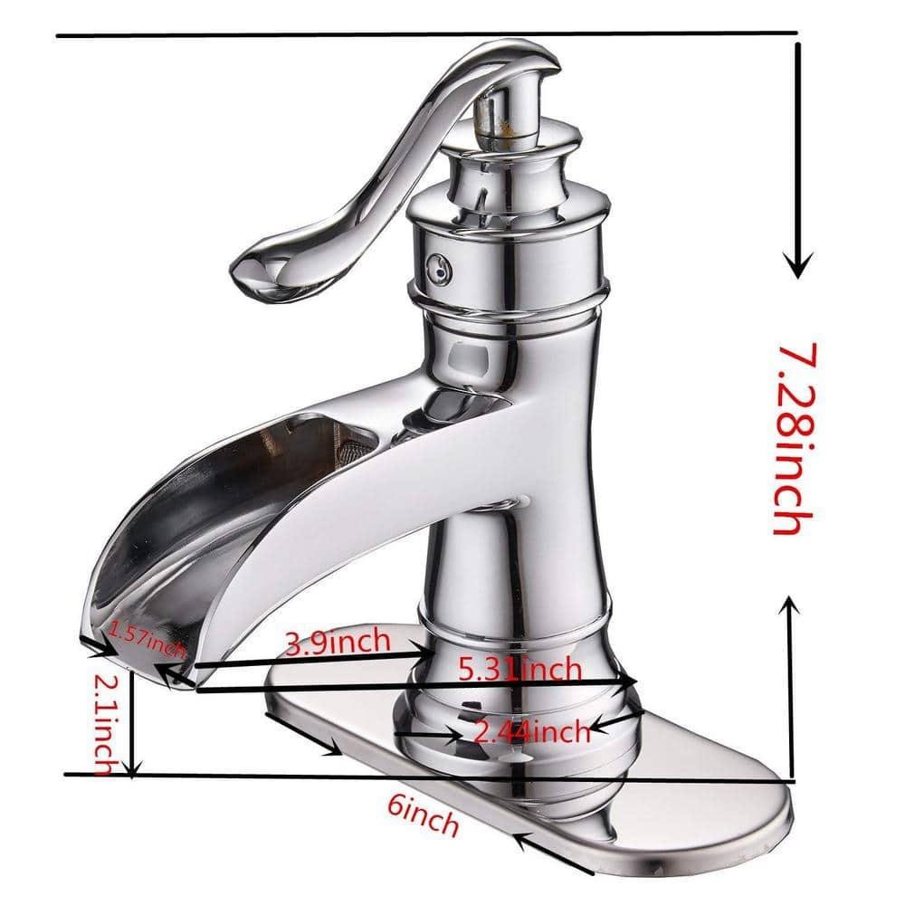 VIBRANTBATH Single-Hole Single-handle Bathroom Faucet with Drain Assembly YZJ9556-C-2