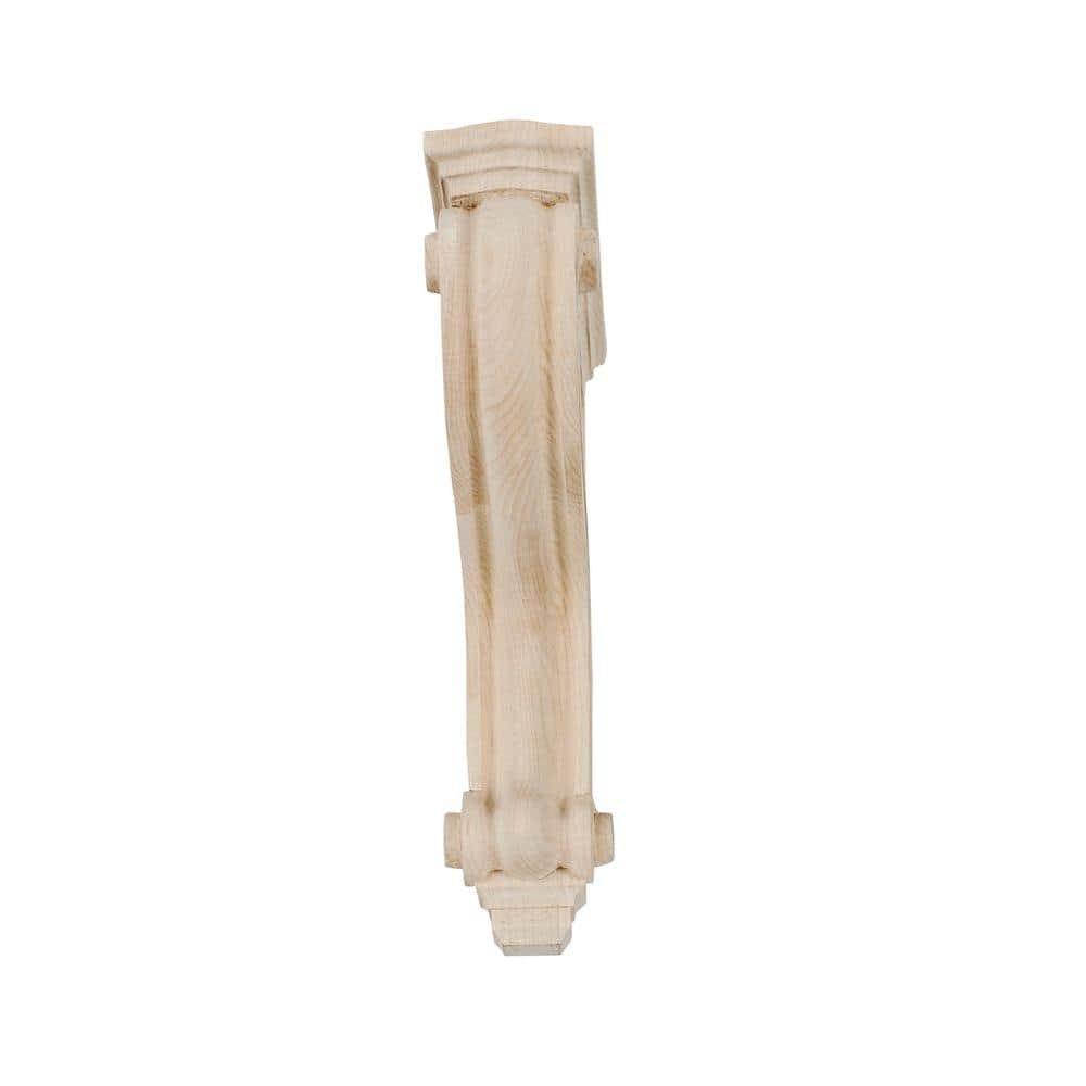 Architectural Products by Outwater L.L.C. 8 in x 2 in x 4-3/4 in Unfinished Small Solid Classic Traditional Plain Wood Corbel