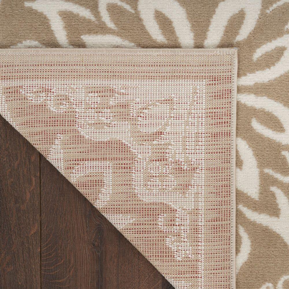 Nourison Jubilant Floral Transitional Indoor Rug Taupe 7'10"x9'10"