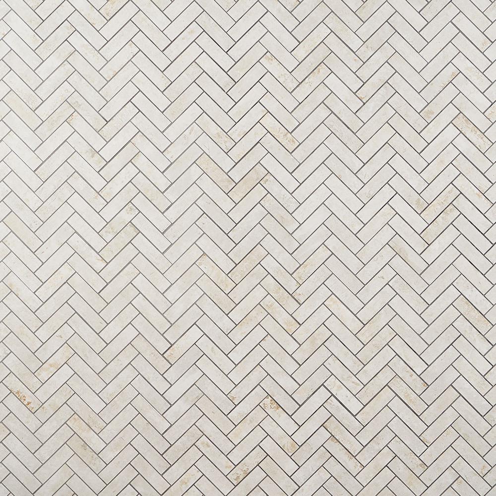 Mantis 10.03 in. x 10.62 in. Herringbone Matte Porcelain Floor & Wall Mosaic Tile (0.75 Sq.Ft./Each)