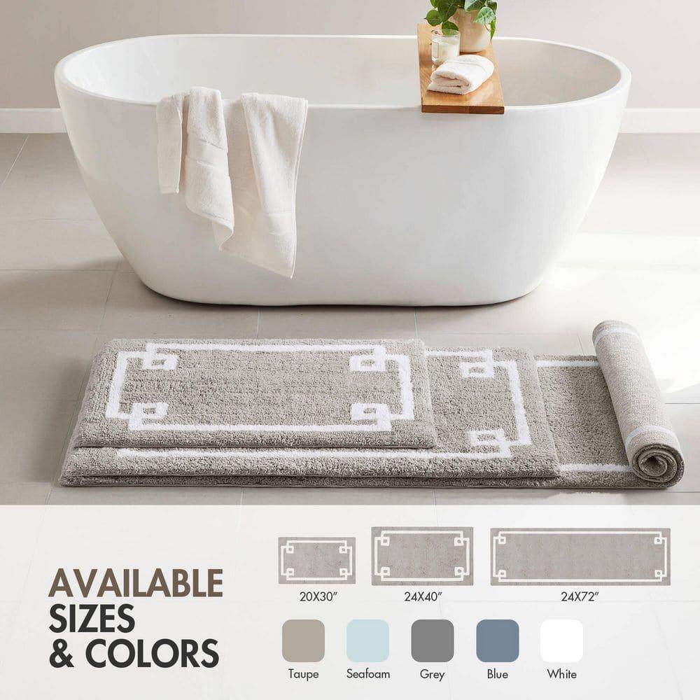 Madison Park 100% Cotton Tufted Bath Rug with Non-Slip Backing