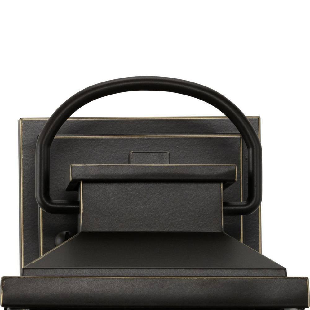 Progress Lighting Williamston 1-Light Antique Bronze Farmhouse Outdoor Large Wall Lantern with Clear Glass Shade