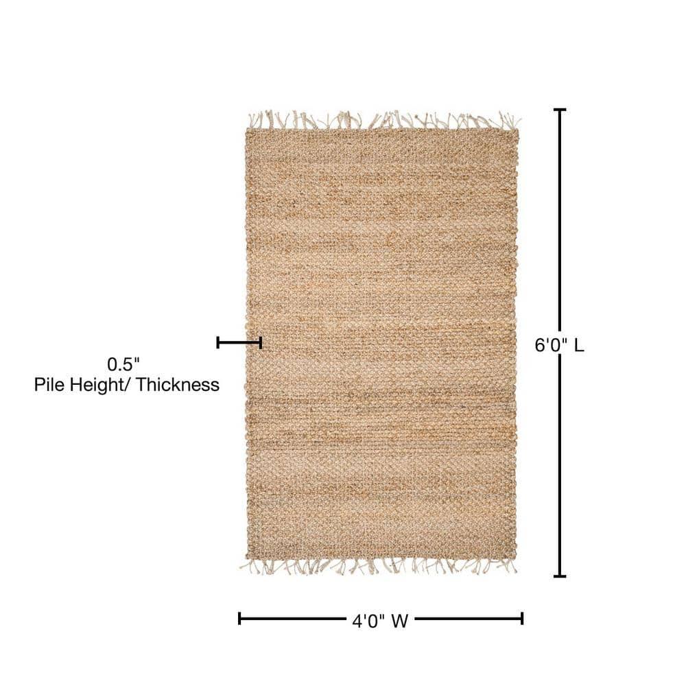 Natural Fiber NF733 Hand Woven Indoor Area Rug - Natural - 4'x6' - Safavieh.
