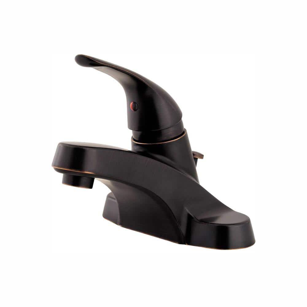 Pfirst Centerset Bathroom Faucet with Drain Assembly