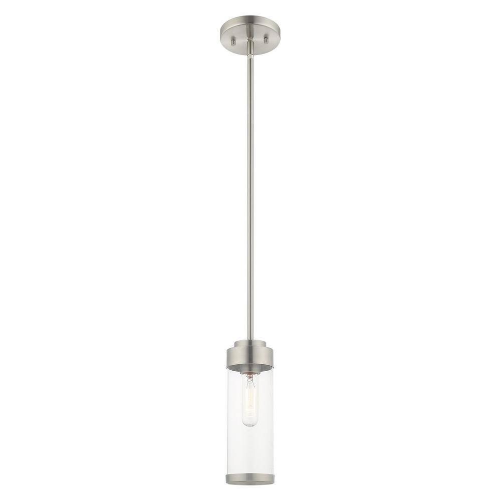 Livex Lighting Hillcrest 1 - Light Pendant in  Brushed Nickel