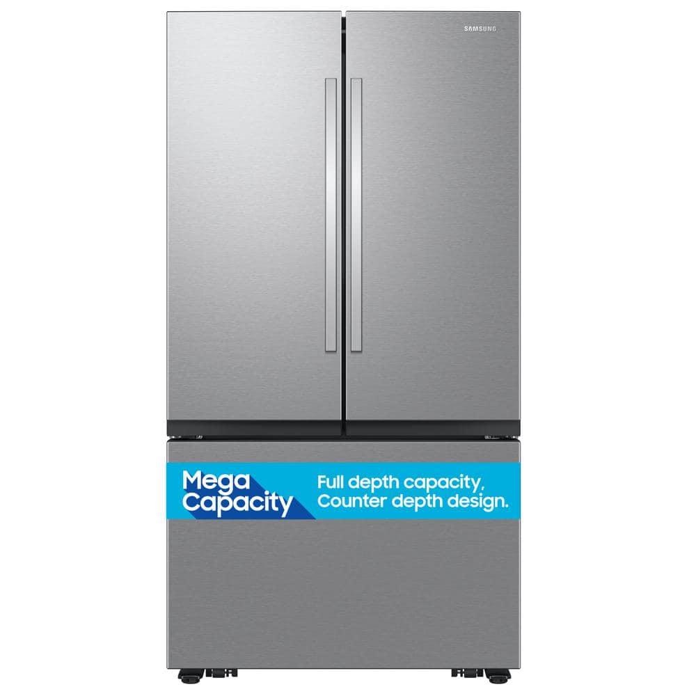 Samsung RF27CG5100SRAA 27 Cubic Feet Mega Capacity Counter Depth 3-Door French Door Refrigerator with Dual Auto Ice Maker