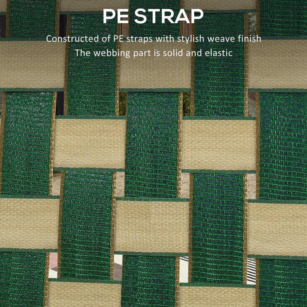 Outsunny Set of 4 Patio Folding Chairs, Classic Outdoor Camping Chairs, Portable Lawn Chairs w/ Armrests, Green