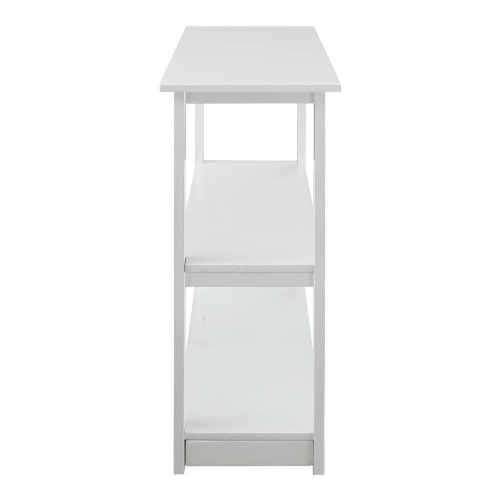Casual Home Adams 3-Shelf Bookcase with Concealed Sliding Track, Concealment Furniture-Color:White