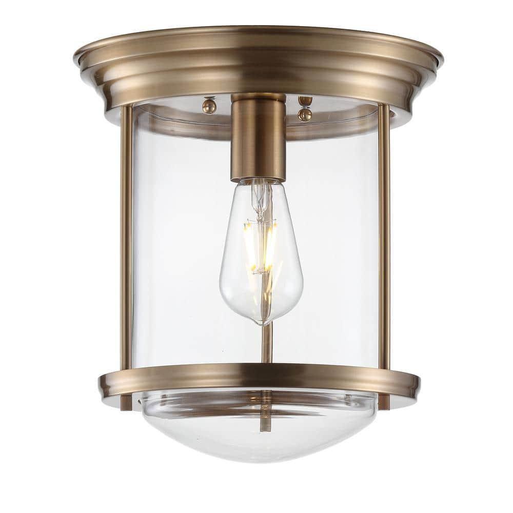 JONATHAN Y JYL7440C Savannah 10.25" Metal/Glass LED Flush Mount, Traditional,Transitional, Dimmable, 2700K Cozy Warm Light Kitchen,Hallway,Bathroom,Stairwell, Chrome