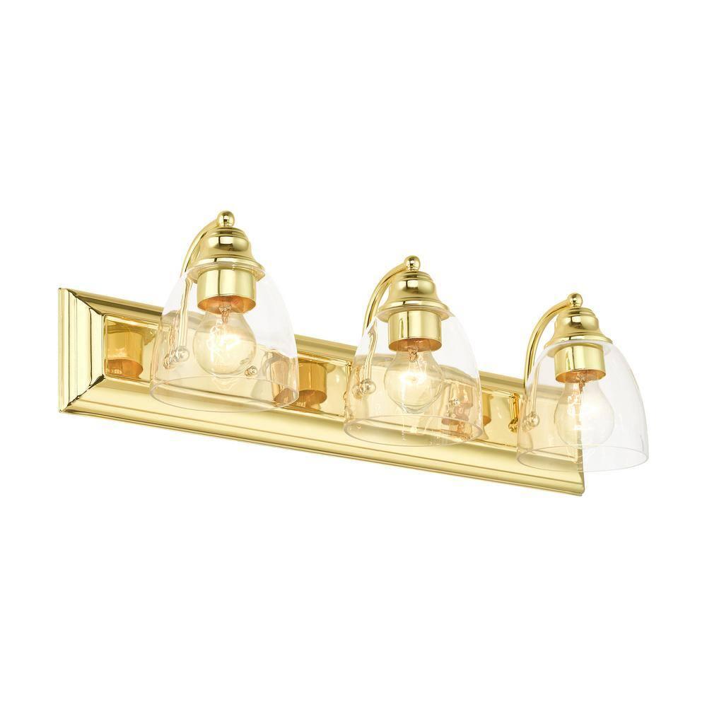 Livex Lighting Birmingham 3 - Light Vanity in  Polished Brass