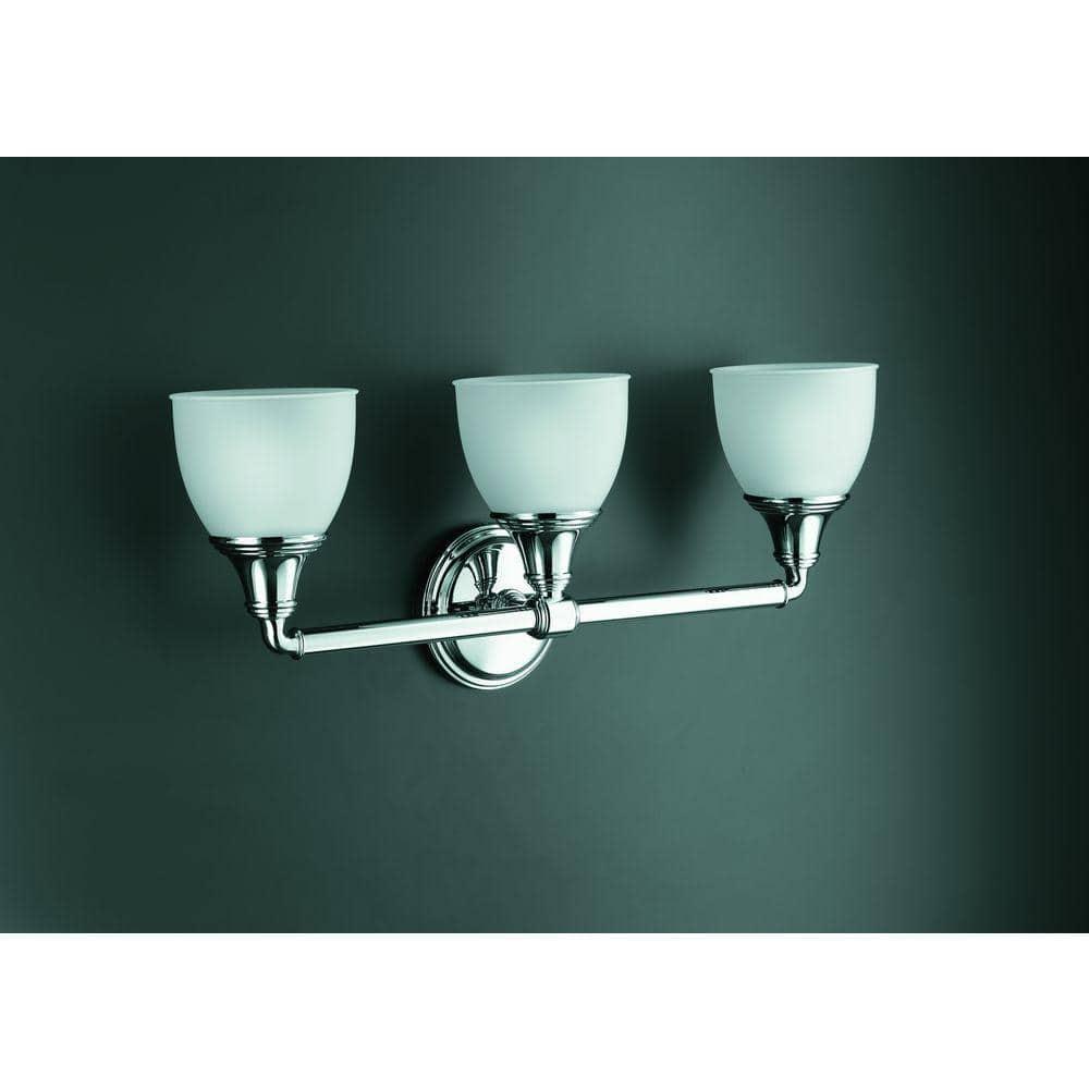 Devonshire 3 Light Indoor Bathroom Vanity Light Fixture, Position Facing Up or Down, UL Listed