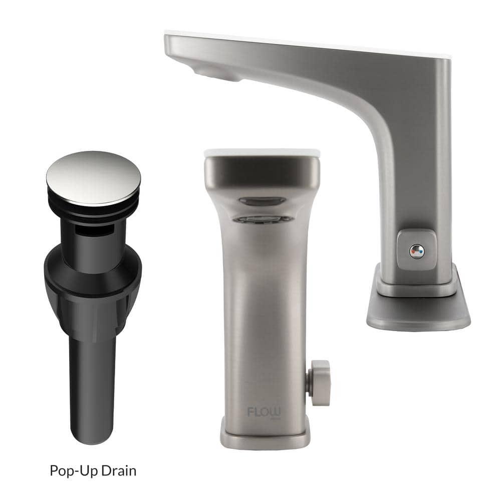 Bio Bidet Grove Touchless Bathroom Sink Faucet, Hands Free or Touch Activated, Brushed Nickel