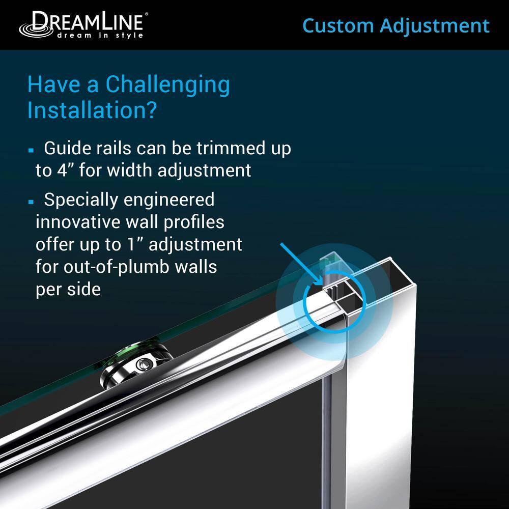Infinity-Z 60" W x 74.75" H Framed Sliding Shower Kit