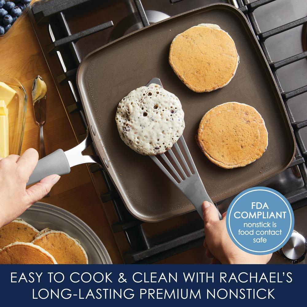 Rachael Ray Rachael Ray Cook + Create Aluminum Nonstick Square Stovetop Griddle Pan, 11-Inch