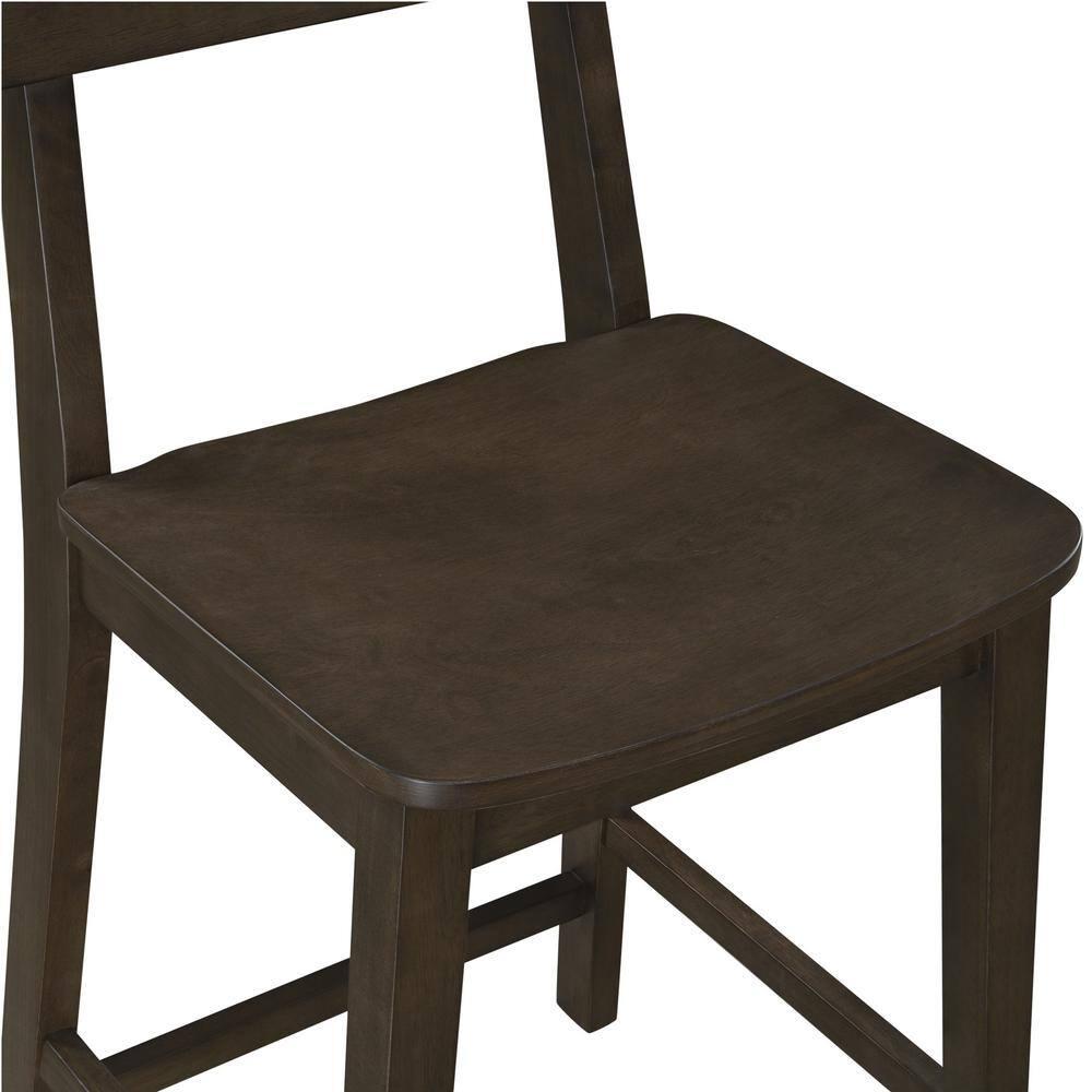 Boraam Torino Wood Counter Height Barstool Carbonite Finish