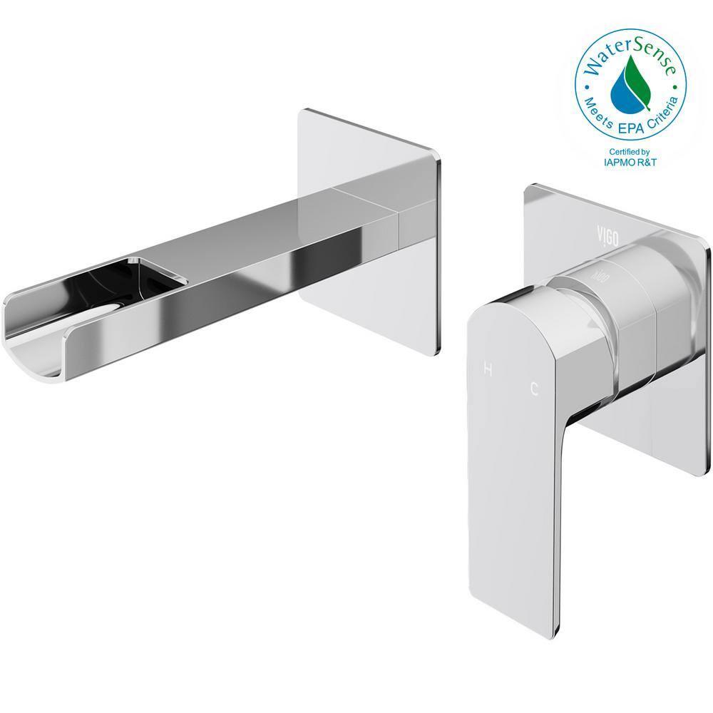Atticus 5" H Single Handle WaterSense Wall Mount Bathroom Faucet