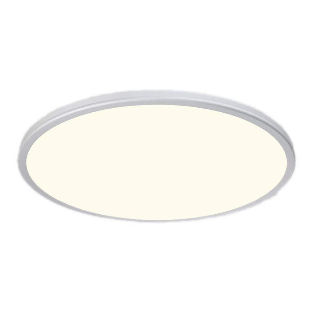 Geos 22 in. 1-Light 2700K Titanium LED Flush Mount