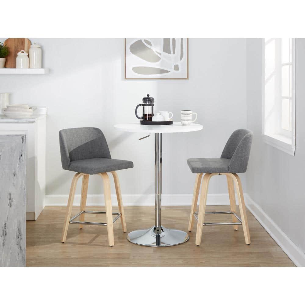 Toriano Swivel Upholstered Counter Stool (Set of 2)