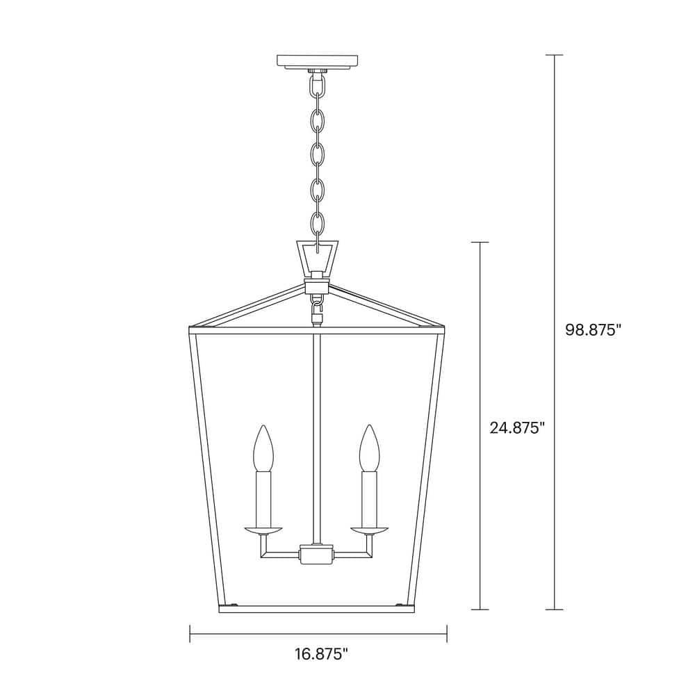 Gala Pendant Light - Black / 17"W