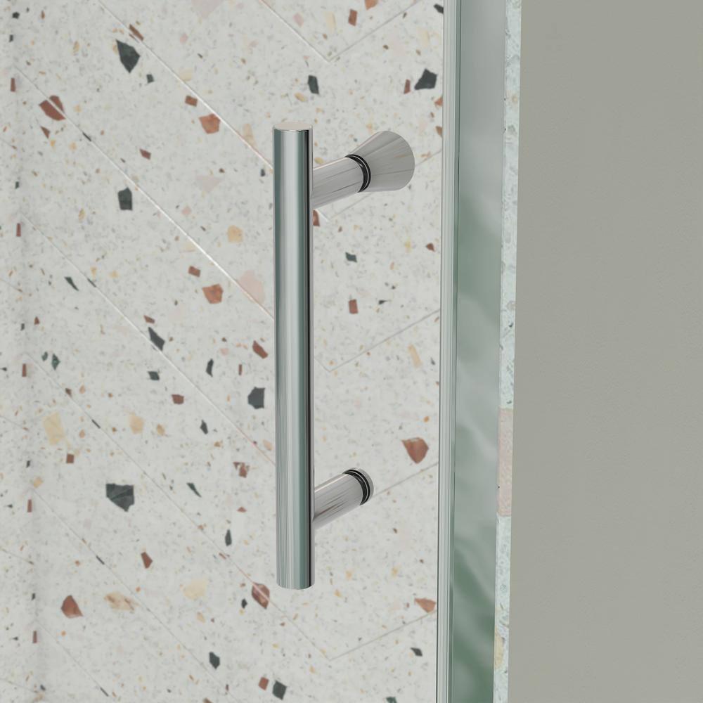 RAY'S RUGS & FLOORING LLC 12RRFR142467LTS 56-60" W x 71" H Pivot Frame Sliding Shower Door with 6mm Tempered Glass
