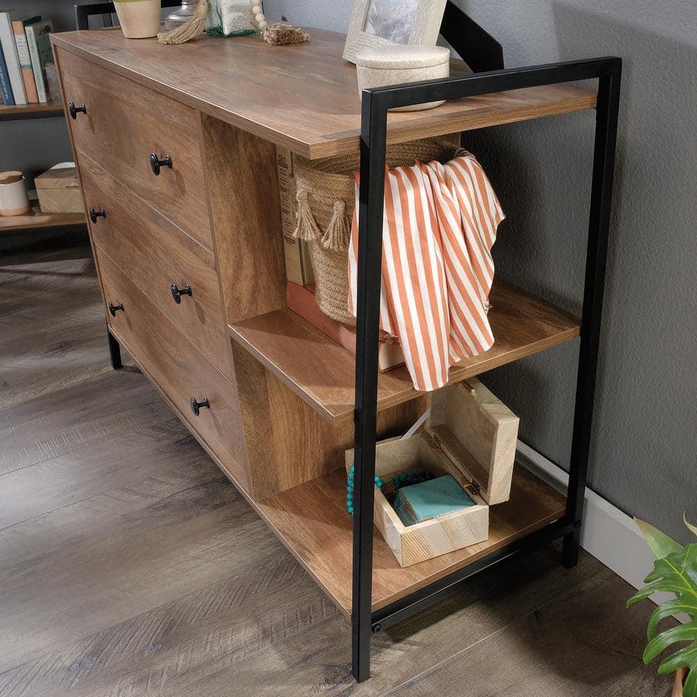 North Avenue 3 Drawer Horizontal Chest Sindoori Mango - Sauder: Modern Storage for Adult Bedroom, Metal Frame