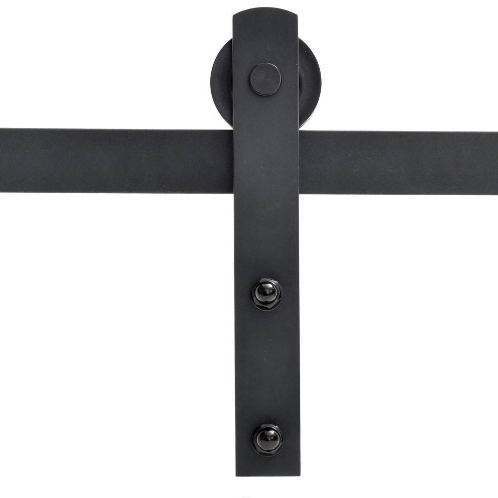 Calhome 80'' Hollow Paneled Painted with Installation Hardware Kit Barn Door