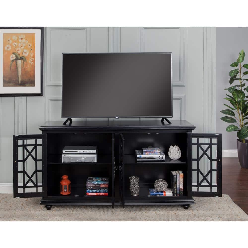 Cassandra 63" TV Stand Antique Black - Martin Svensson Home