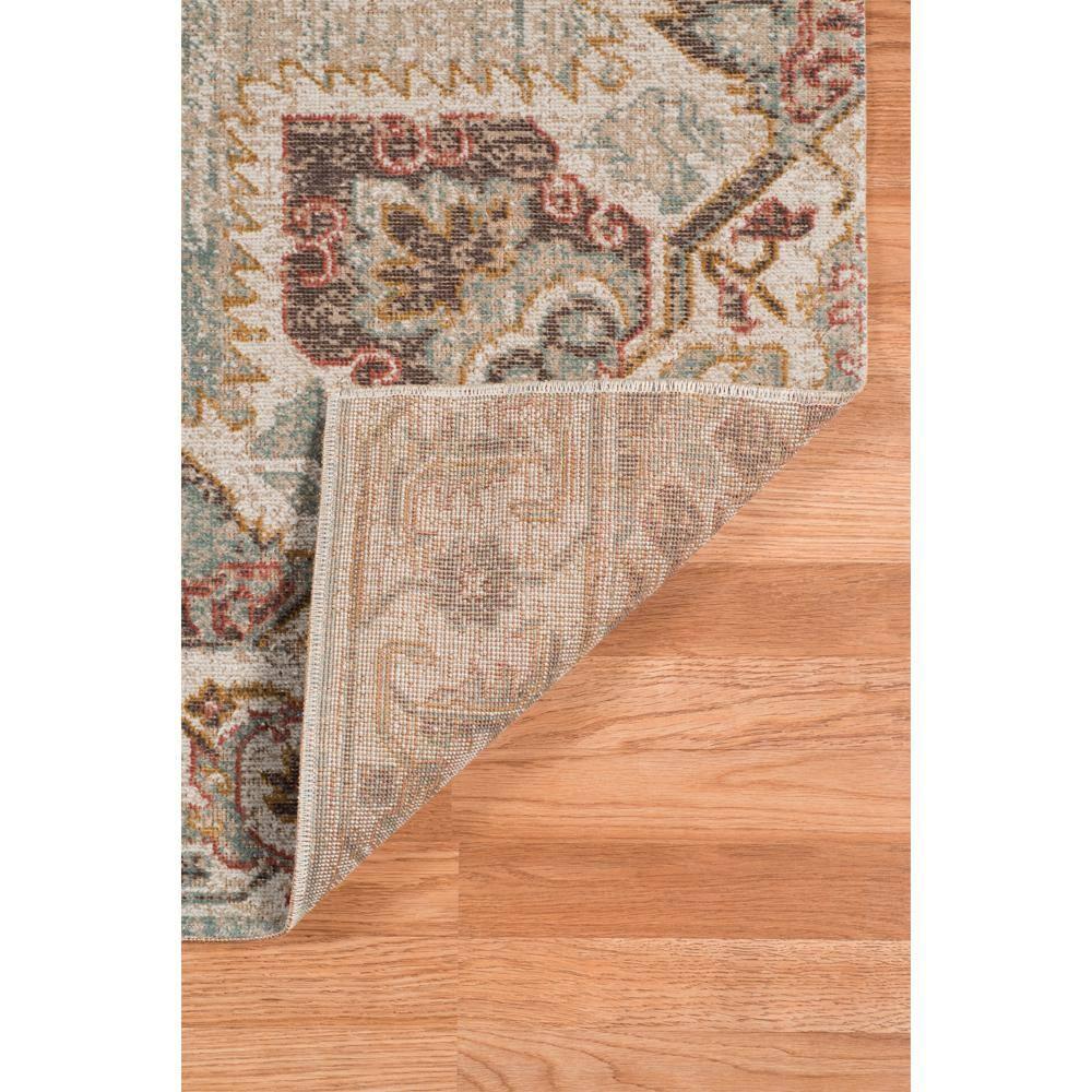 HomeRoots 7' X 9' Beige Medallion Power Loom Area Rug