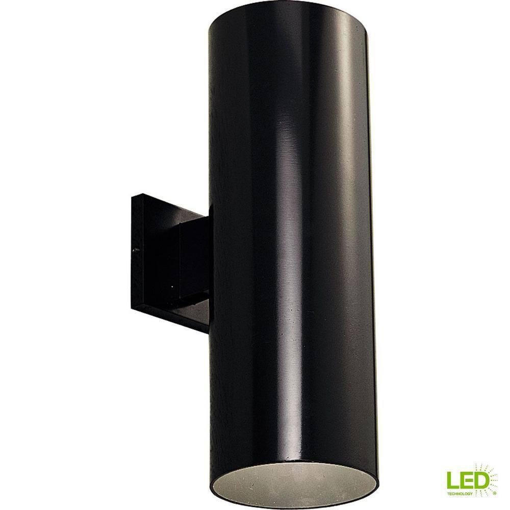 Progress Lighting, Cylinders Collection, 2-Light Wall Light, Antique Bronze, Porcelain Shade