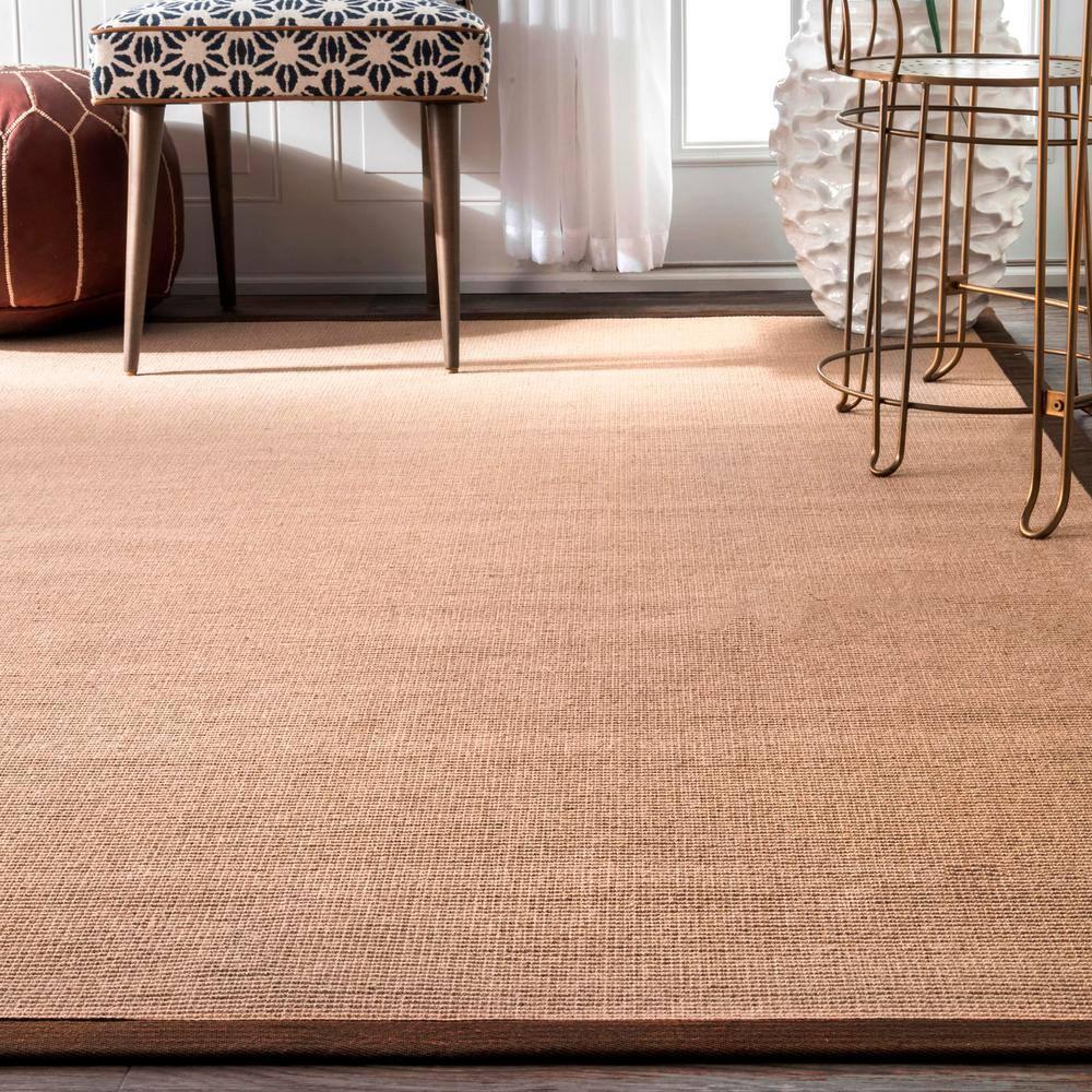 nuLOOM Laurel Machine Woven Jute Area Rug, 6' x 9', Brown