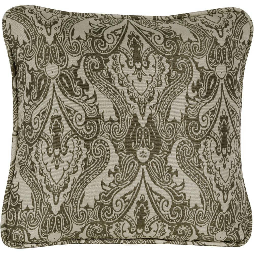 Hanover Medallion Indoor/Outdoor Throw Pillow, Decorative, Set of 1, Meadow Green - HANTPMED-MDW