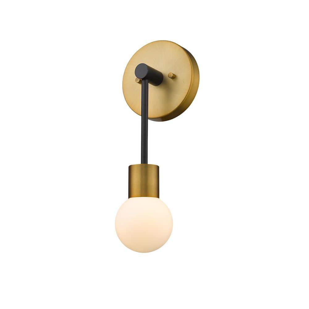 Z-Lite Neutra 1 - Light Wall Light in  Matte Black/Foundry Brass