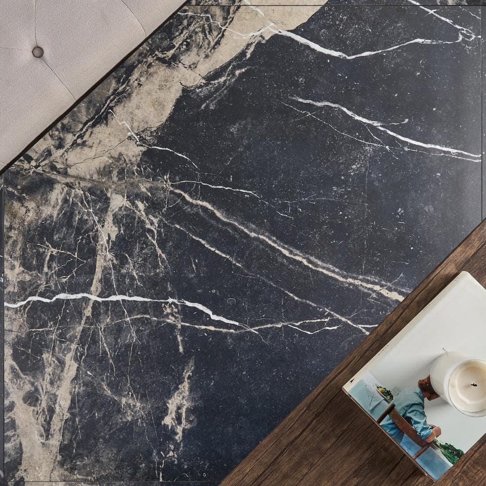 Signature 47.24 In. X 47.24 In. Marble Look Satin Porcelain Floor And Wall Tile (30.98 Sq. Ft. / Case)
