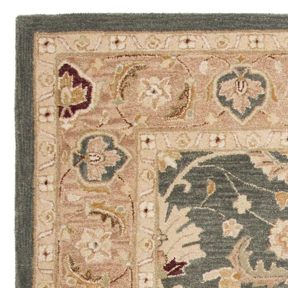SAFAVIEH Anatolia Sophia Traditional Wool Area Rug, Blue/Brown, 9' x 12'