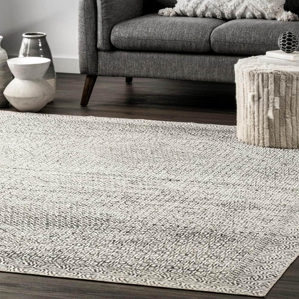 Nuloom Hart Medallion 2x3 Machine Washable Accent Indoor Area Rug for Living Room Bedroom Dining Room Entryway Kitchen, Grey/Ivory