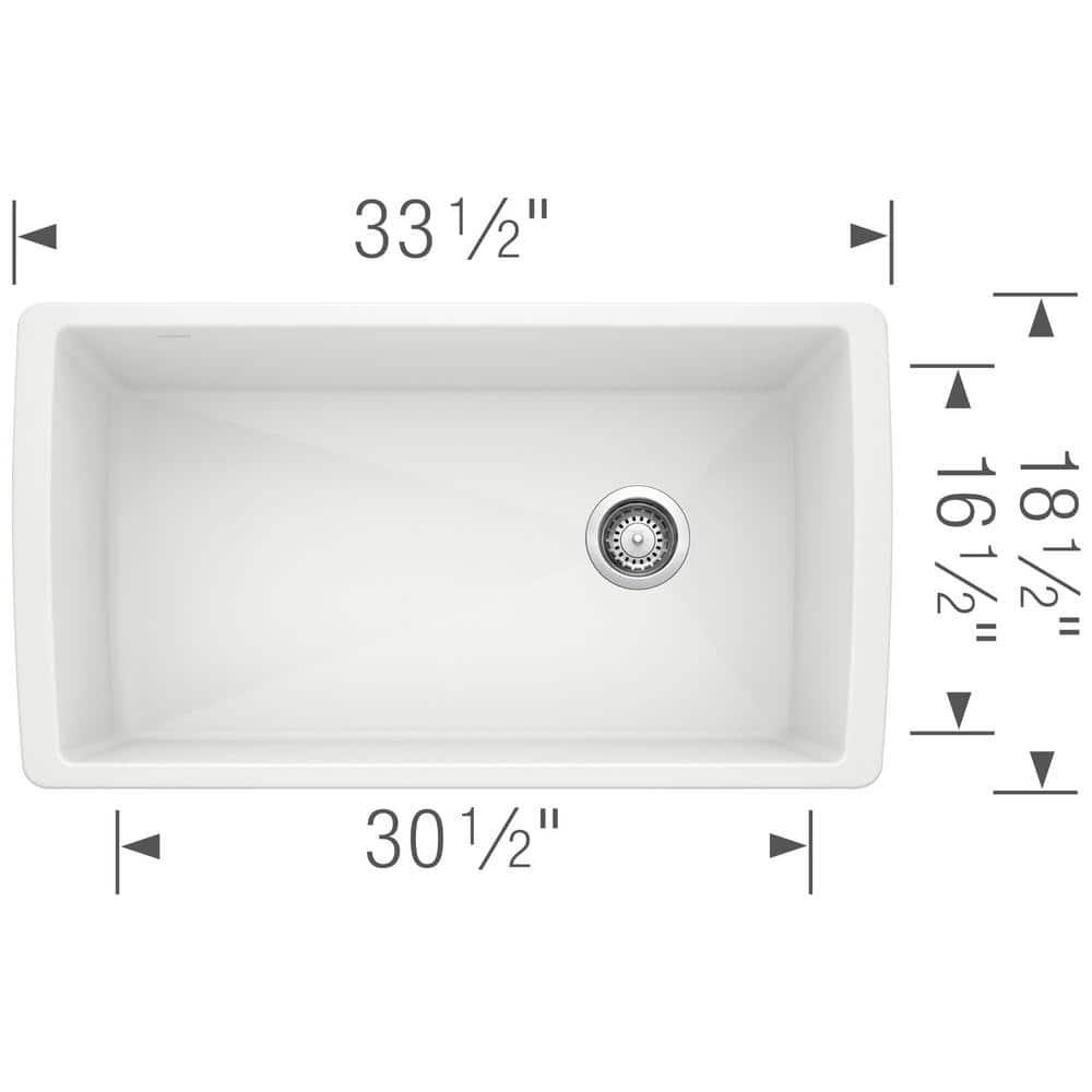 Diamond SILGRANIT 33" Super Single Undermount Kitchen Sink