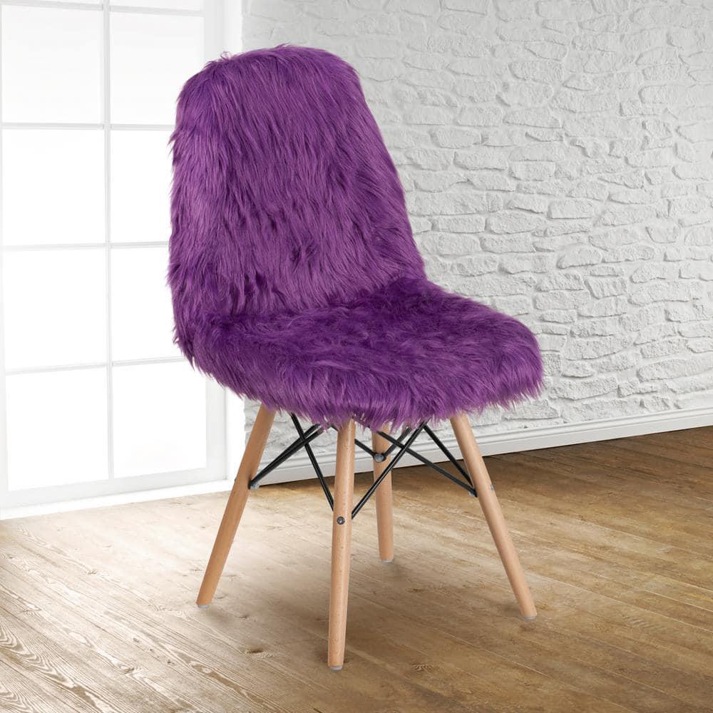 Flash Furniture Shaggy Dog Purple Accent Chair