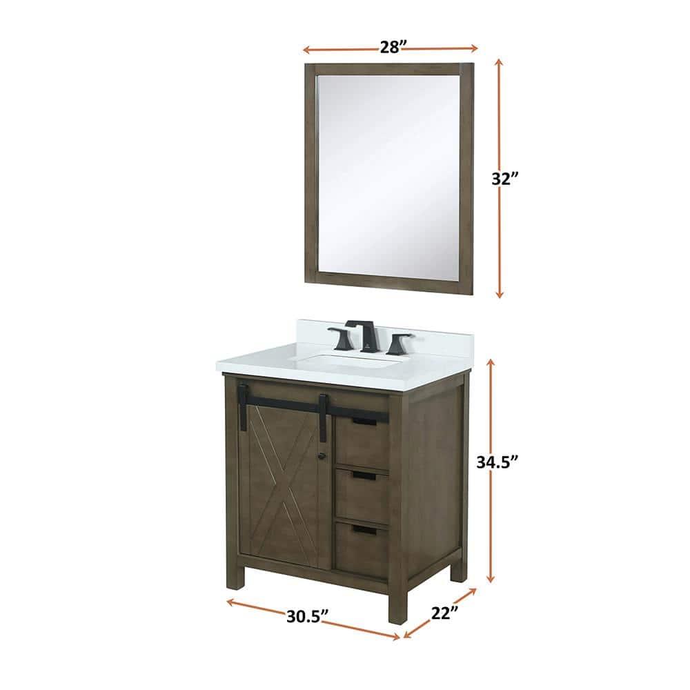 Lexora Marsyas 30 in W x 22 in D Single Bath Vanity