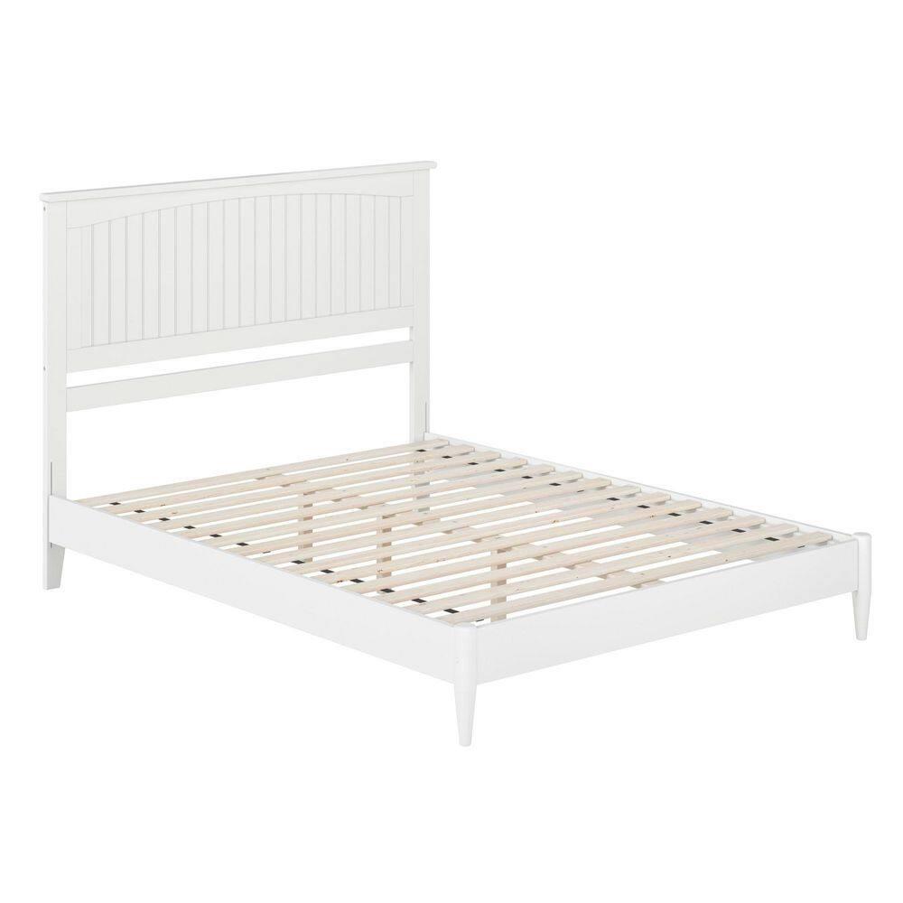 AFI Naples Queen Solid Wood Low Profile Platform Bed, White