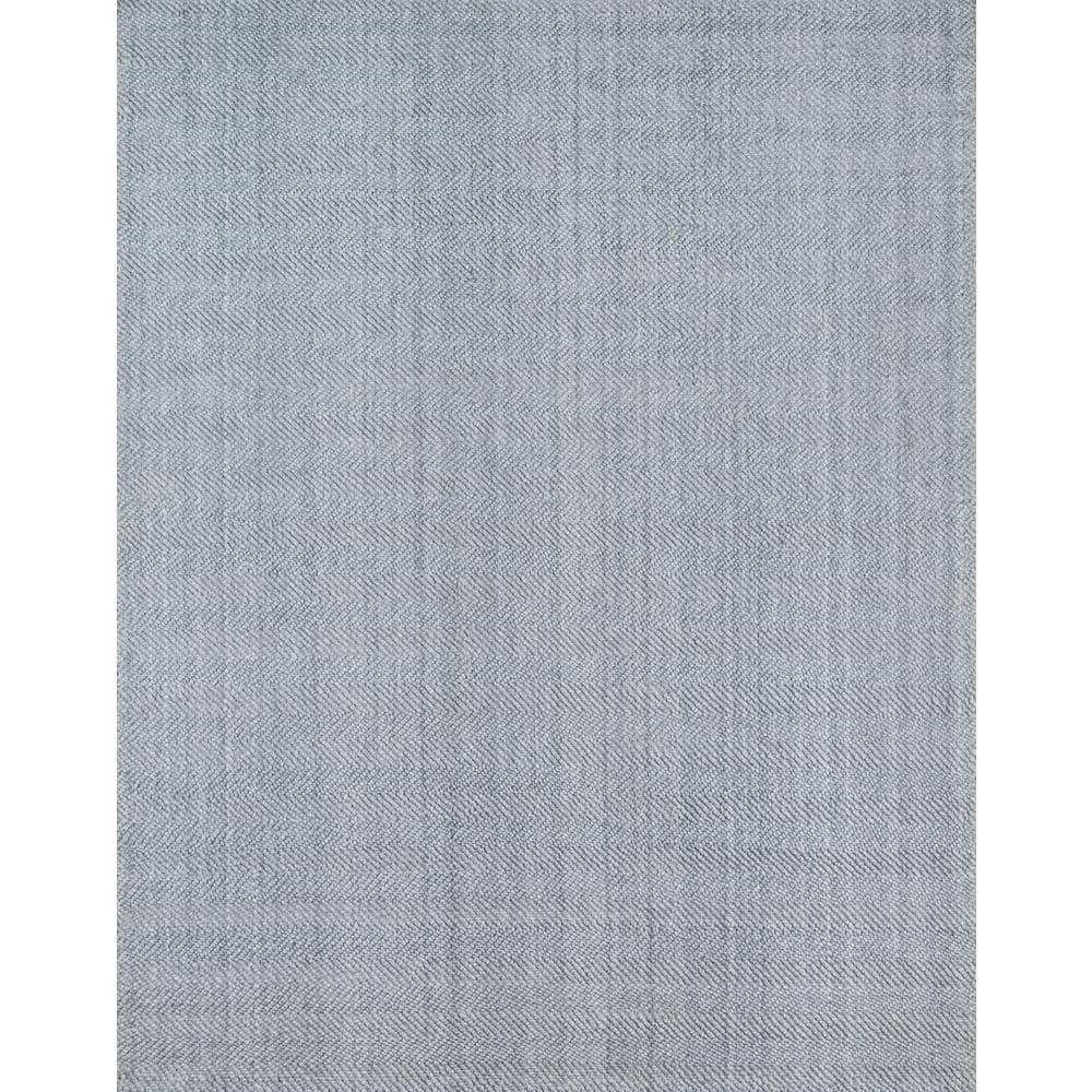 Erin Gates By Momeni 5'x8' Solid Woven Area Rug Gray: Modern Handmade Low Pile Polyester Rectangle Rug
