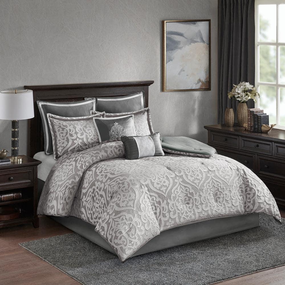 Madison Park Odette Jacquard 8 Piece Comforter Set