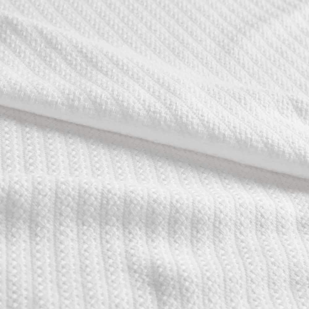 Madison Park Bed Blanket Liquid Cotton Twin White: Lightweight, Year-Round Comfort, OEKO-TEX Certified