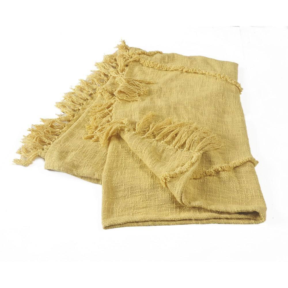 Evette Rios Terracotta Fringed Handmade Woven Throw Blanket & Reviews | Wayfair