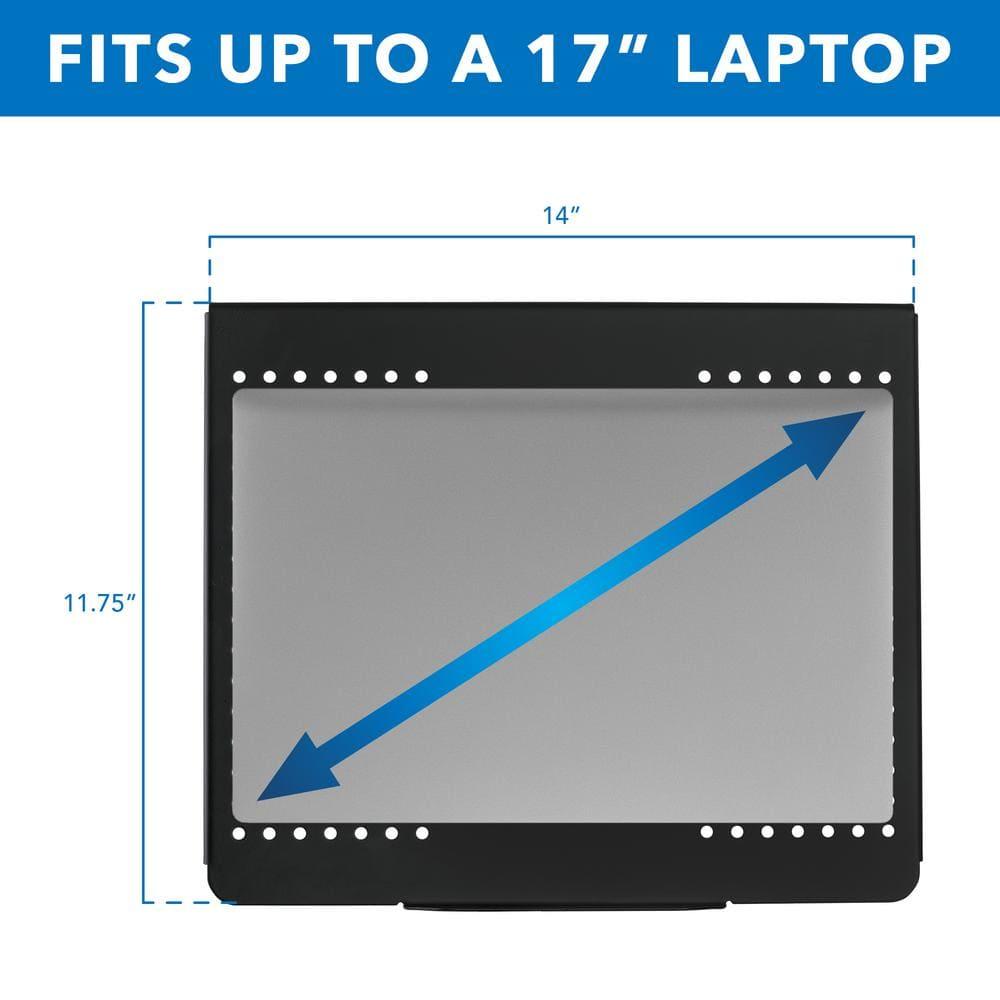 Mount-it Mount-It Height Adjustable Laptop Desk Stand with Articulating Vented Laptop Tray Mount & C-Clamp
