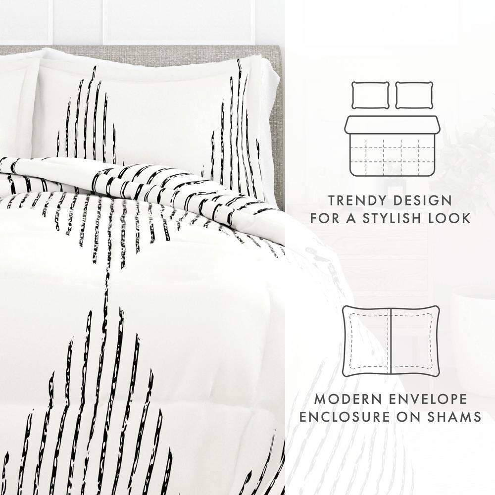 IEnjoy Home 7-Piece Bedding Bundle - Pattern Comforter and Sheet Set